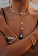 Load image into Gallery viewer, Aquamarine Lariat Necklace

