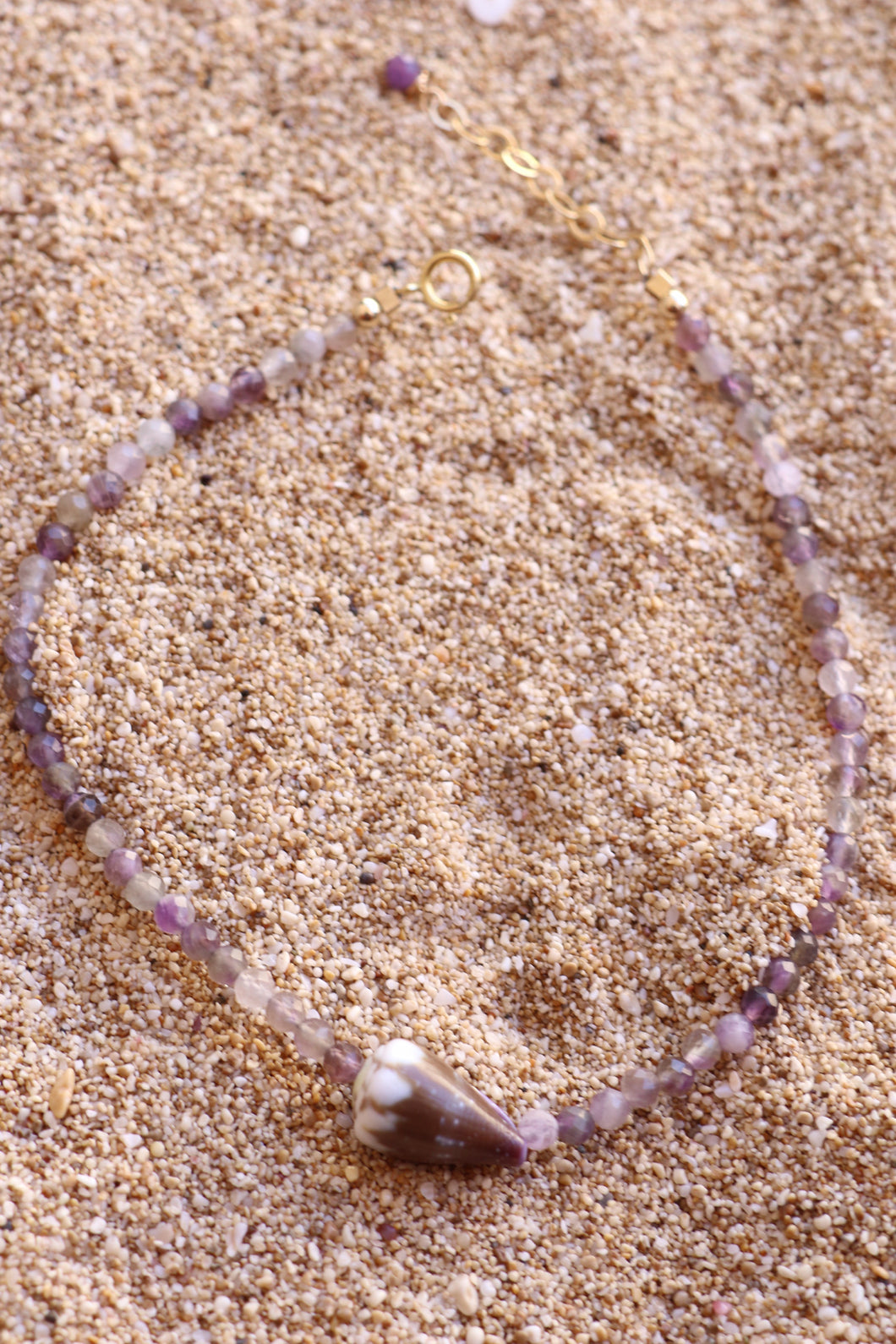 Amethyst Anklet with Rattus Cone