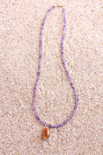Load image into Gallery viewer, Amethyst Necklace- Honey Cowrie
