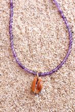 Load image into Gallery viewer, Amethyst Necklace- Honey Cowrie
