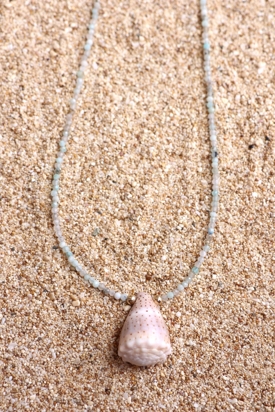Aquamarine Necklace- Abbreviated Cone