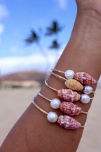Load image into Gallery viewer, Miter &amp; White Pearl Bangle
